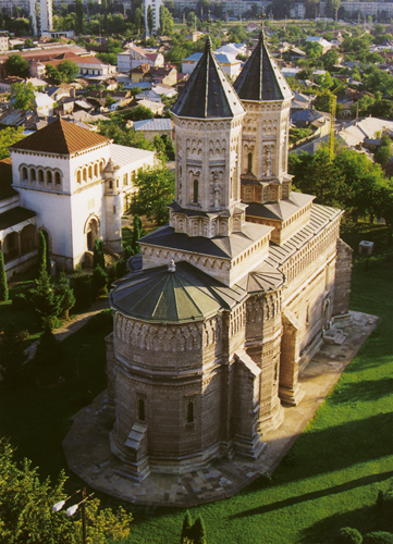 Aerial view of the monastery.
